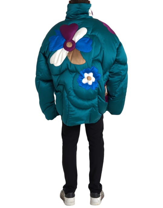 Blumenmuster Steppjacke im Oversize-Stil - Image 3