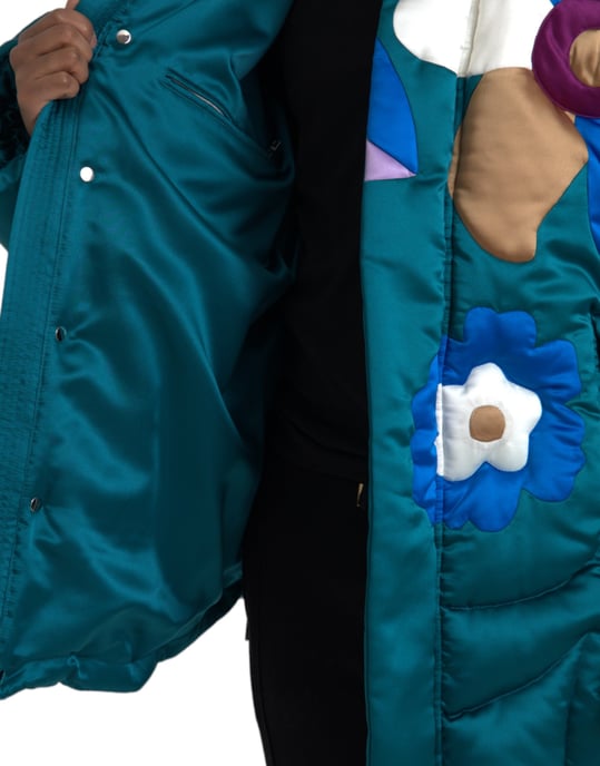 Blumenmuster Steppjacke im Oversize-Stil - Image 6