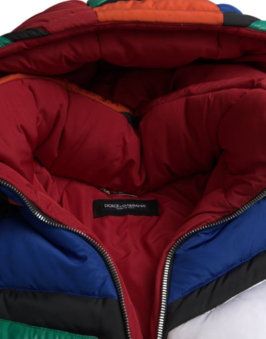 Geometrische Patchwork-Pufferjacke - Image 6