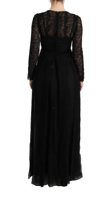 Spitzen-Maxikleid mit langen Ärmeln A-Linie - Image 3