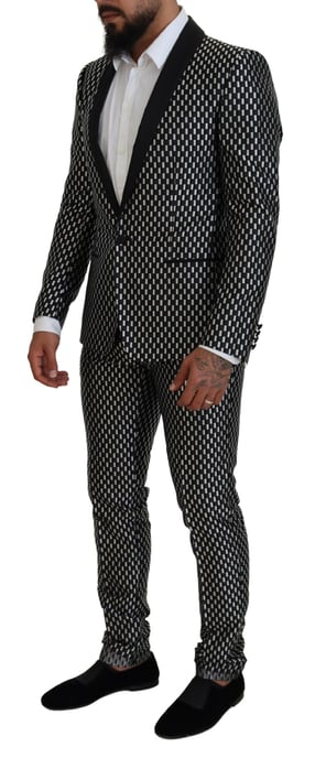 Geometrisches Muster Slimfit-Anzug - Image 2