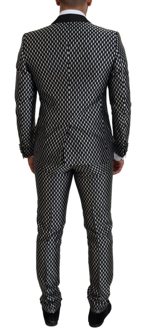 Geometrisches Muster Slimfit-Anzug - Image 3