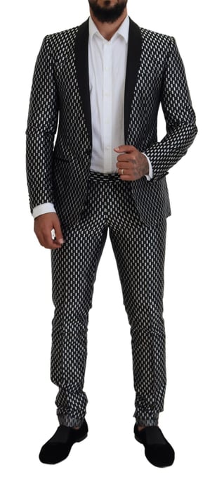 Geometrisches Muster Slimfit-Anzug - Image 5