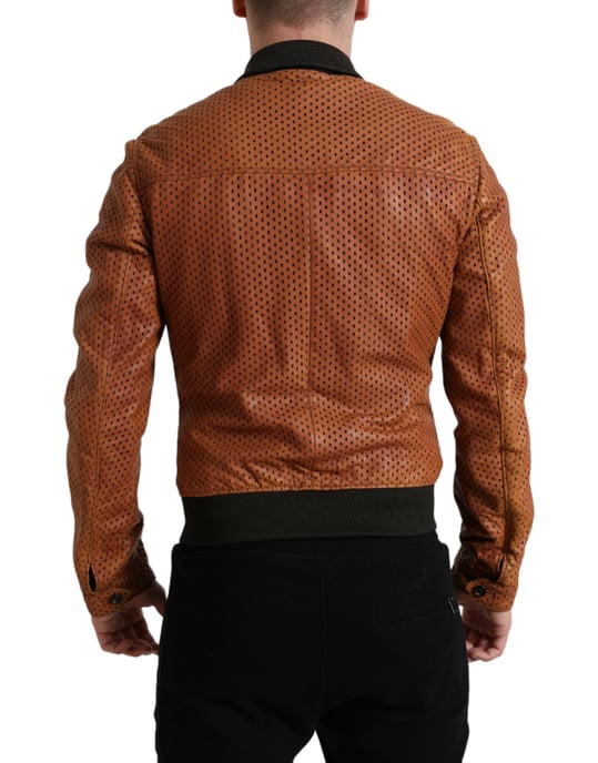 Perforierte Bomberlederjacke - Image 3