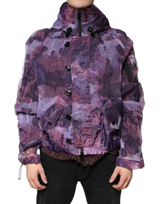 Gedruckte Shell-Jacke lila Camouflage - Image 2