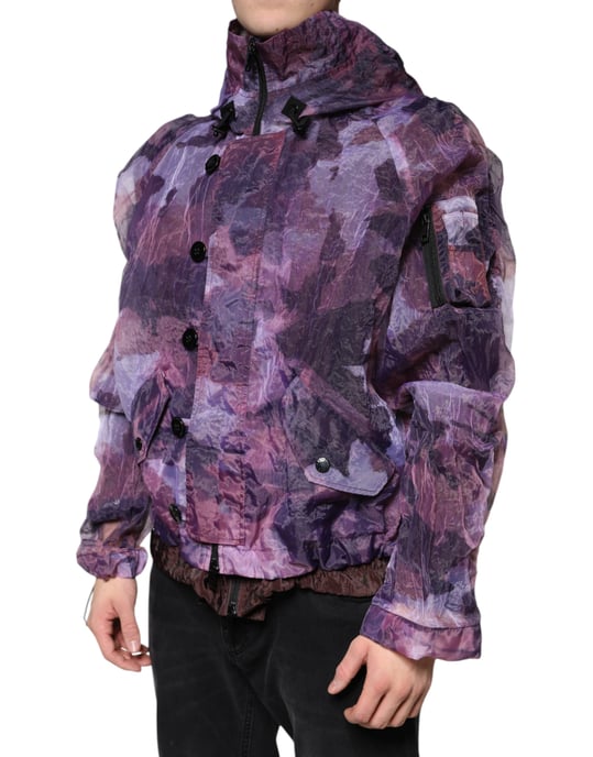 Gedruckte Shell-Jacke lila Camouflage - Image 3