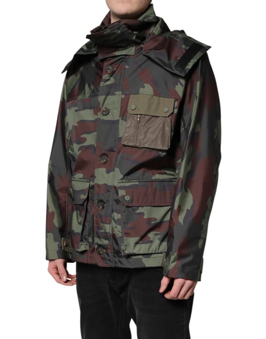Tarnfarbenes Button-Up-Jacke - Image 3