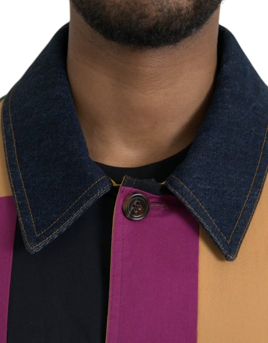 Mehrfarbige Patchwork-Jeansjacke - Image 4