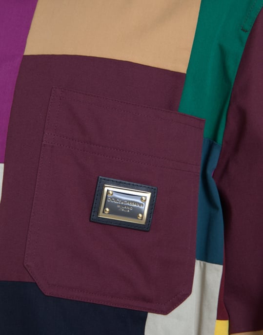 Mehrfarbige Patchwork-Jeansjacke - Image 5