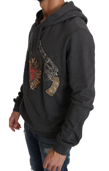 Verzierte Baumwoll-Hoodie Guns And Heart - Image 2