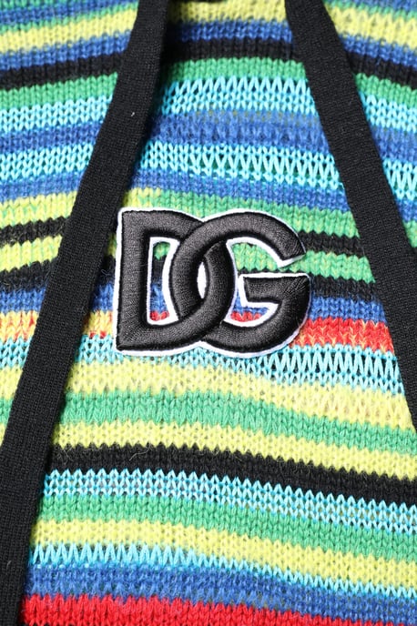 Gestreifter Strick-Hoodie-Pullover - Image 6
