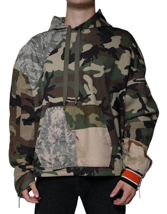 Camo-Print Kapuzenpullover Tsh87084 - Image 1