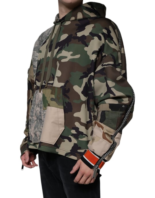 Camo-Print Kapuzenpullover Tsh87084 - Image 3