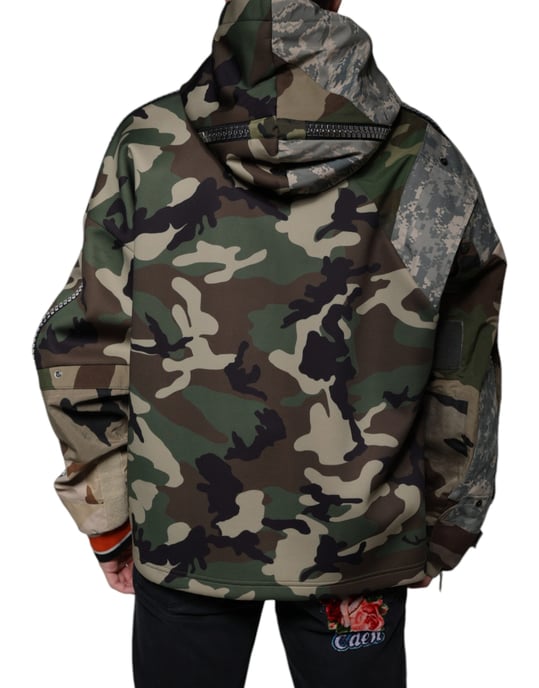 Camo-Print Kapuzenpullover Tsh87084 - Image 4