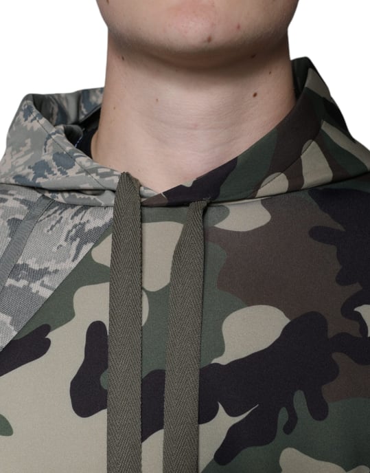 Camo-Print Kapuzenpullover Tsh87084 - Image 5