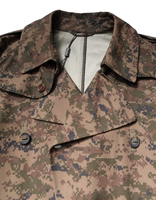 Lange Camouflage-Trenchcoat - Image 5