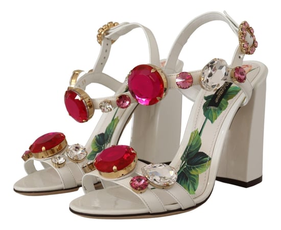 Dolce & Gabbana Verzierte Sandalen mit Absatz - Weiß - Image 2