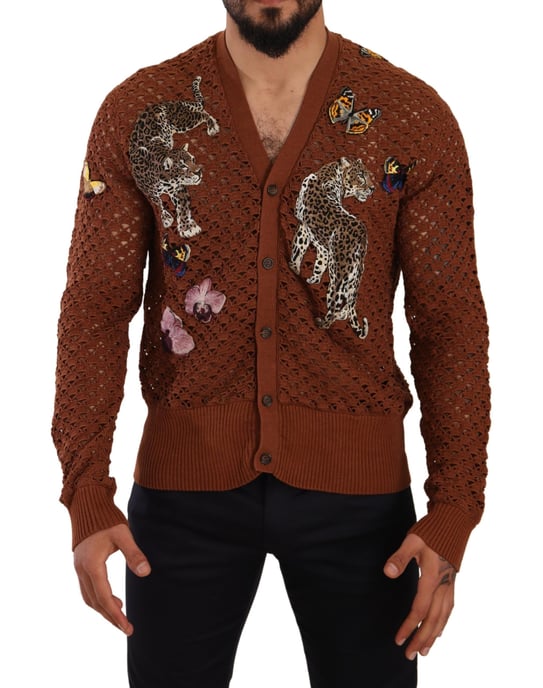 Strick-Cardigan Leopard Schmetterling - Image 1