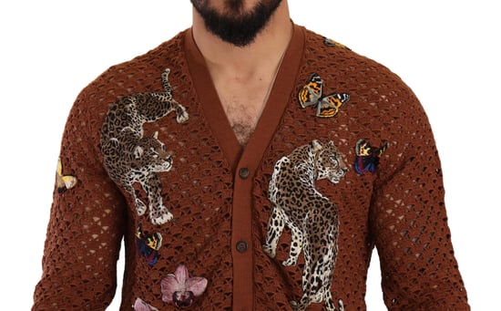Strick-Cardigan Leopard Schmetterling - Image 4