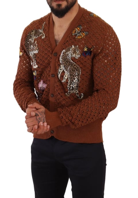 Strick-Cardigan Leopard Schmetterling - Image 5