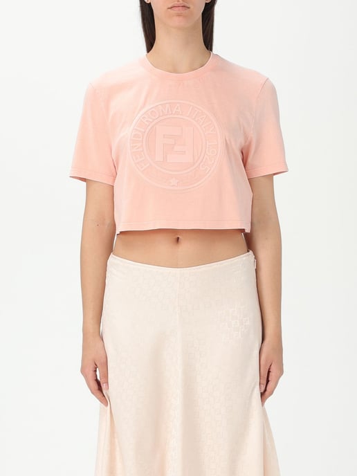Kurz geschnittenes T-Shirt mit gesticktem Logo - Image 1