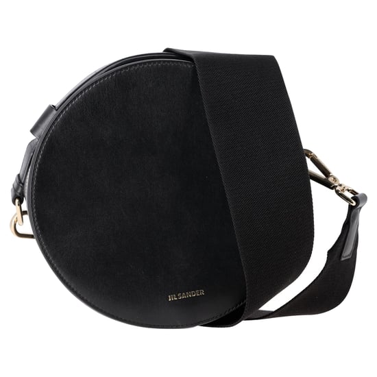 Jil Sander Kleine Trommel Tasche aus schwarzem Leder - Image 1