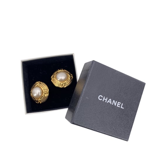Chanel Vintage Metallohrringe - Image 2
