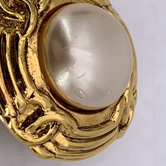 Chanel Vintage Metallohrringe - Image 5