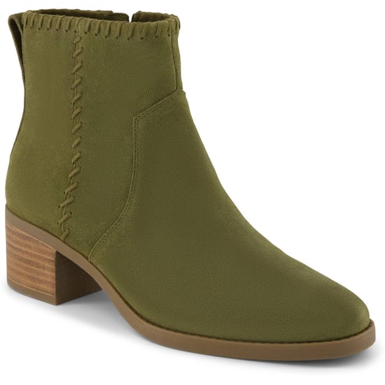 TOMS Delilah Absatz-Suede Damen Khaki Absatz-Stiefeletten - Image 1