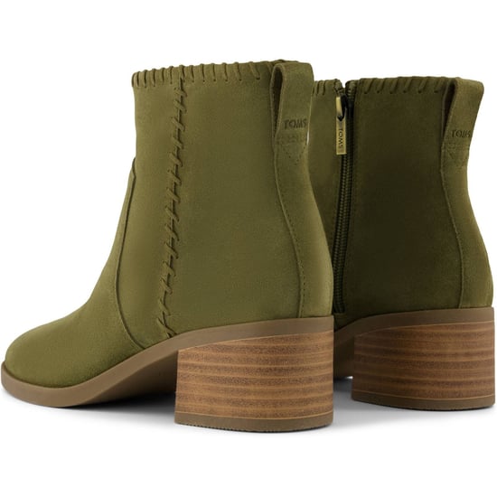 TOMS Delilah Absatz-Suede Damen Khaki Absatz-Stiefeletten - Image 2