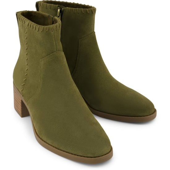 TOMS Delilah Absatz-Suede Damen Khaki Absatz-Stiefeletten - Image 3