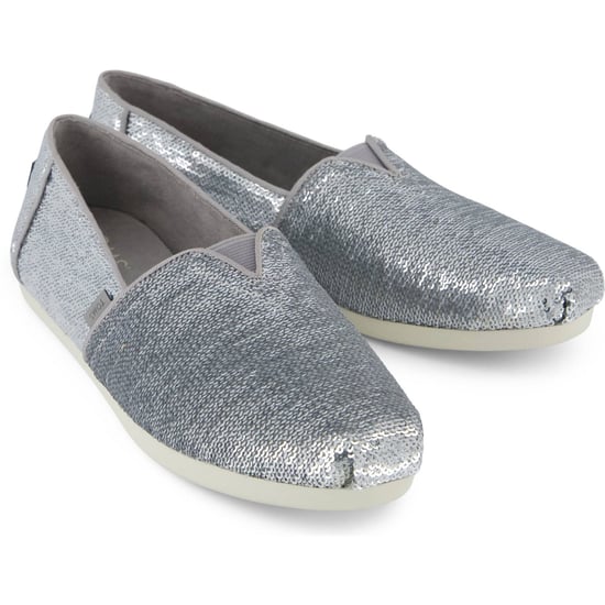 TOMS Alpargata Pailletten Textil Damen Silber Espadrilles - Image 3