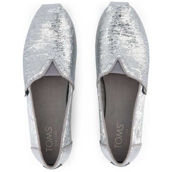 TOMS Alpargata Pailletten Textil Damen Silber Espadrilles - Image 5