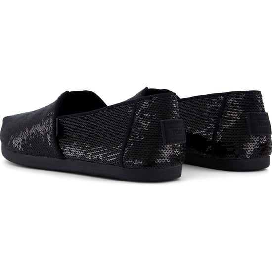 TOMS Alpargata Pailletten Textil Damen Schwarze Espadrilles - Image 2