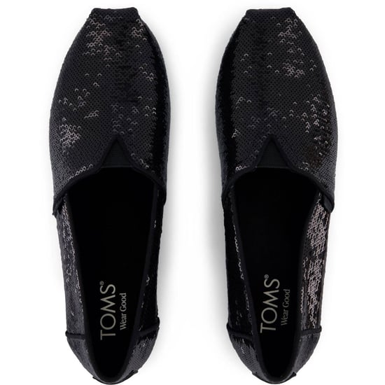 TOMS Alpargata Pailletten Textil Damen Schwarze Espadrilles - Image 5