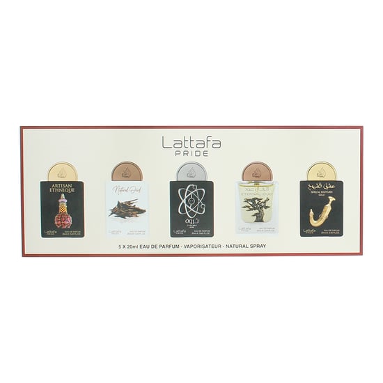 Lattafa Pride Artisan Ethnique, Natur-Oud, Tharwah Silber, Ewiger Oud, Ishq Al Shuyukh Gold Eau de Parfum 5 x 20 ml - Image 3