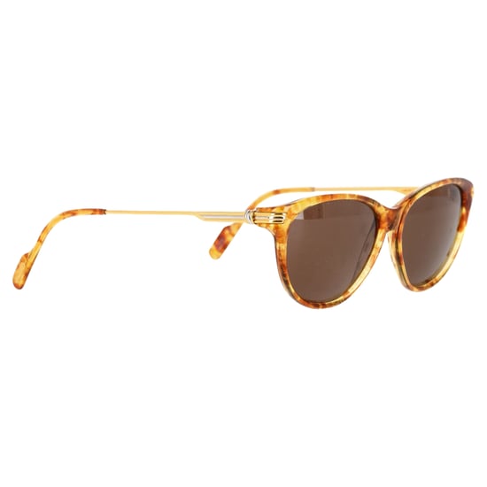 Cartier Paris Eclat Miel Dore vergoldete Sonnenbrille aus braunem Acetat - Image 3