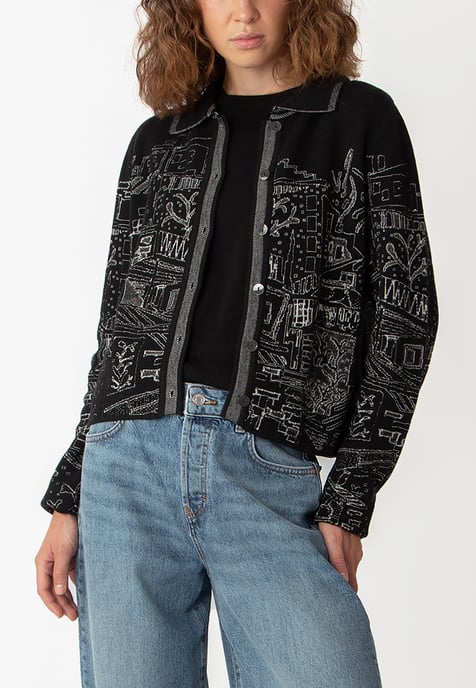 Jacquard-Jacke, Favela-Muster - Image 3
