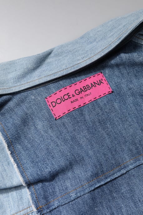 Patchwork-Denim-Hemd mit langen Ärmeln - Image 6