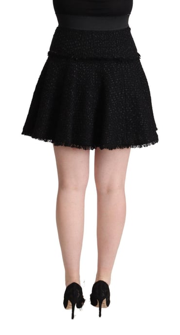 Tweed Minirock Schwarz A-Linie - Image 3
