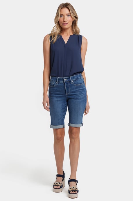 Briella 11 Zoll Denim-Shorts mit umgeschlagenen Säumen | Valencia Surf - Image 4