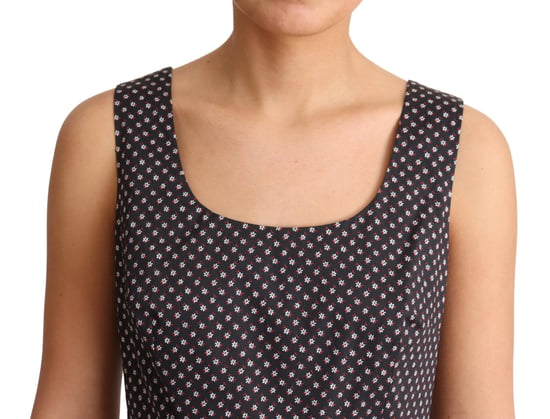 Blumenprint Baumwollpopeline Kleid A-Linie Midi Kleid - Image 5