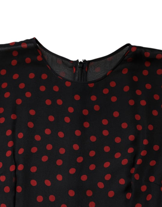 Gestuftes Rüschendress mit Polka Dots - Image 6
