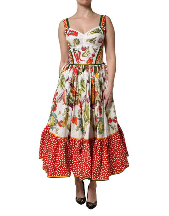 Gemustertes Rüschenshirt-Midi-Kleid - Image 2