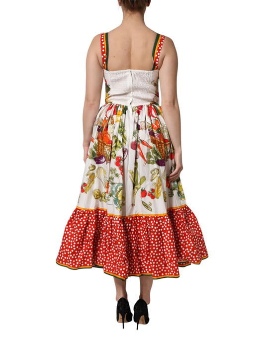 Gemustertes Rüschenshirt-Midi-Kleid - Image 4