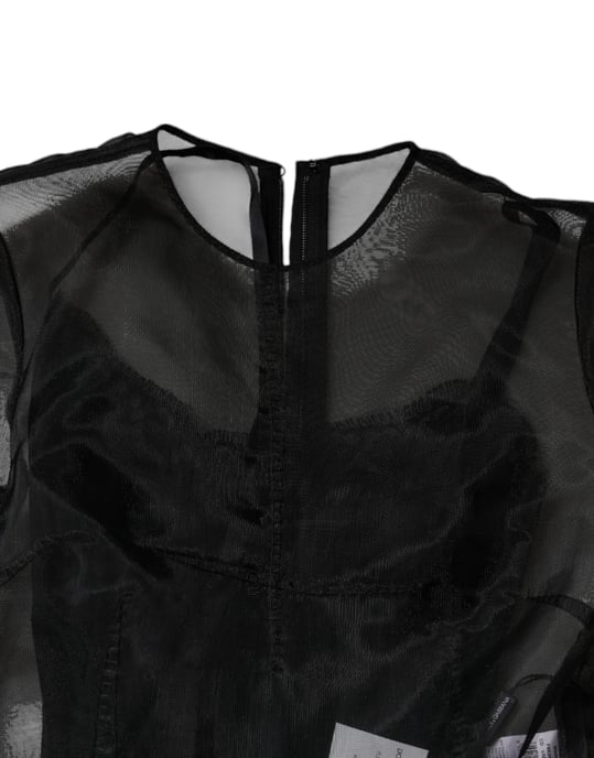 Schwarzes Aline-Midi-Kleid - Image 6