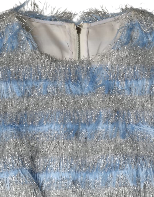 Metallic Gestreiftes Fransen-Midi-Kleid - Image 6