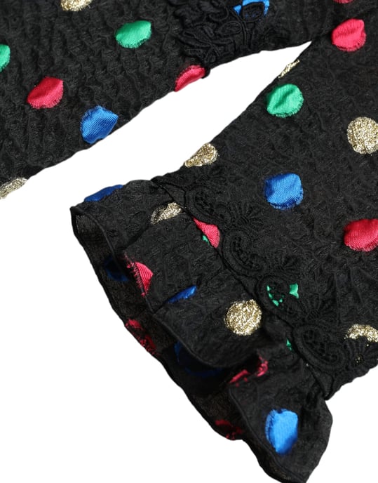 Bleistiftkleid Mehrfarbig Mit Punkten 34 Ärmel - Image 6