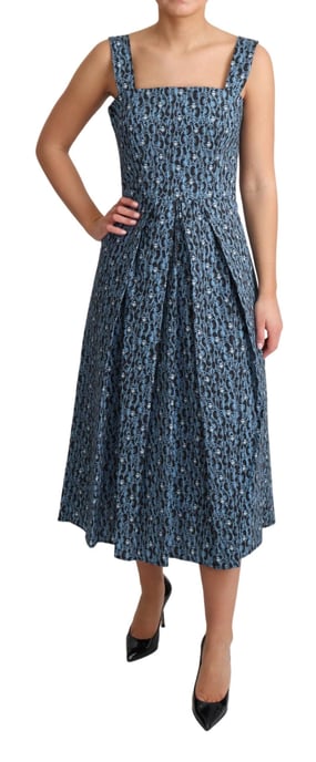 Bedrucktes Baumwoll-Midikleid im A-Linien-Stil - Image 2