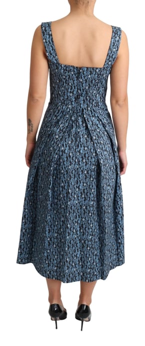 Bedrucktes Baumwoll-Midikleid im A-Linien-Stil - Image 4